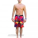 WUAMBO Athletic Men's Quickly Drying Board Shorts Flamingo Printed Swim Trunk