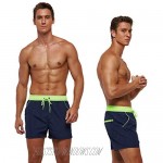 yuyangdpb Men's Sportwear Quick Dry Board Shorts with Lining Navy 2XL
