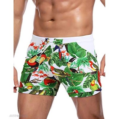 COOFANDY Men's Swimsuit Camo Quick Dry Mens Swimming Shorts Trunks with Pockets