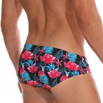 MIZOK Men's Hot Print Swimwear Bikini Swim Briefs Swimsuit Short