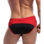 MIZOK Men's Sexy Low Rise Quick Dry Swim Briefs Hot Body Bikini Swimsuit Swimwear