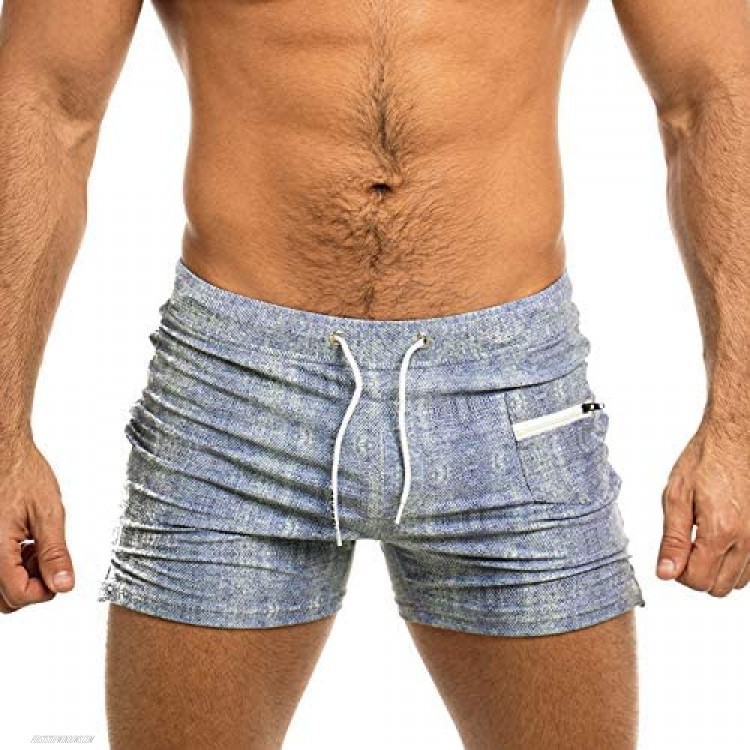 Taddlee Sexy Men's Swimwear Swimsuits Swim Boxer Trunks Square Cut Bathing Suits