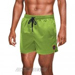 BUYKUD Men's Swim Trunks Beach Shorts Surfing Swimming Bathing Suit Green