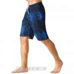 Nonwe Men's Swim Shorts Quick Dry Elastic Waist Boardshorts with Cargo Pokcet