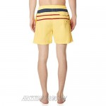 Solid & Striped Men's The Classic Yellow Trunks with Stripes