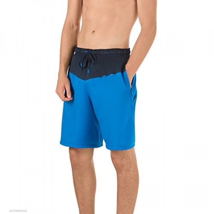 Speedo Men's Swim Trunk Knee Length Volley Colorblock-Discontinued