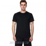 anfilia Men's Rash Guard Short Sleeve Swim Shirts Sportwear Loose Fit UPF 50+