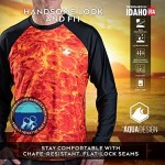 Aqua Design Rash Guard Men Long Sleeve Thumb Hole UPF 50+ Rashguard Swim Shirts