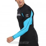 AXESEA Men Long Sleeve Rash Guard Quick-Dry UPF 50+ Lightweight Swimsuit Swim Shirt