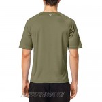 BALEAF Men's Short Sleeve Solid Sun Protection Quick-Dry Rashguard Swim Shirt UPF 50+