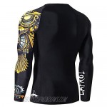 LAFROI Men's Long Sleeve UPF 50+ Baselayer Skins Performance Fit Compression Rash Guard-CLYYB