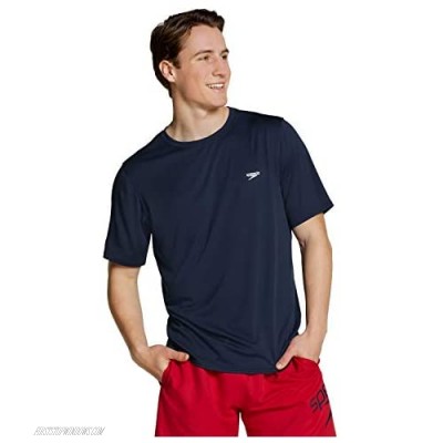 Speedo Men's UV Swim Shirt Basic Easy Short Sleeve Regular Fit