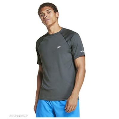 Speedo Men's UV Swim Shirt Short Sleeve Regular Fit Solid