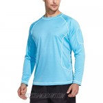 TSLA 1 or 2 Pack Men's Rashguard Swim Shirts UPF 50+ Loose-Fit Long Sleeve Shirts Cool Running Workout SPF/UV Tee Shirts