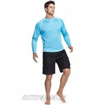 TSLA 1 or 2 Pack Men's Rashguard Swim Shirts UPF 50+ Loose-Fit Long Sleeve Shirts Cool Running Workout SPF/UV Tee Shirts