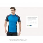 TSLA Men's Rash Guard Swim Shirts UPF 50+ Quick Dry Mid/Short Sleeve Swimming Shirt UV/SPF Water Surf Shirts