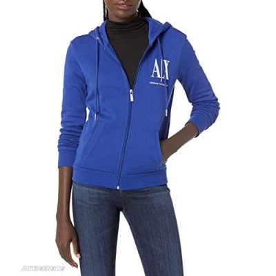 AX Armani Exchange Women's Icon Project Embroidered Zip Up Hooded Sweatshirt