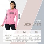 BWN Women's Workout Hoodie Jacket - Lightweight Full Zip Up Long Sleeve Hooded Top Casual Stretch Active Sweatshirt Pullover