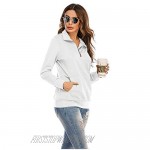 CALOER Women Lightweight Zip Pullover Sweatshirt Long Sleeve Quarter Shirts Tops with Pocket