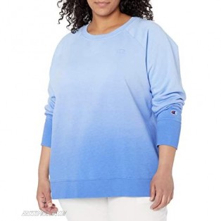 Champion Women's Size Plus Powerblend Ombre Cropped Crew