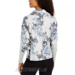 Ideology Womens Floral Print Sweater Size: X-Large Grey