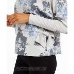 Ideology Womens Floral Print Sweater Size: X-Large Grey