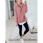LASLULU Womens Hoodie Sweatshirts Oversized Pullover Tops Long Sleeve Drawstring Workout Shirts Activewear with Pockets