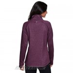 RBX Activewear Women's Fleece Pullover Sweatshirt with Zip Mock Neck Pockets and Thumb Holes