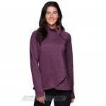 RBX Activewear Women's Fleece Pullover Sweatshirt with Zip Mock Neck Pockets and Thumb Holes