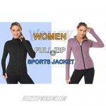 Cordaw Women’s Full Zip Track Jacket Workout Lightweigh Sport Sweater with Thumb Holes Long Sleeve