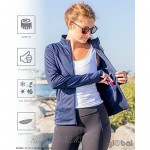 Global Blank Women’s Slim Fit Lightweight Full Zip Up Yoga Workout Jacket