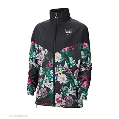 Nike Women's Sportswear Floral Print Full Zip Jacket Oversized Fit Size Medium