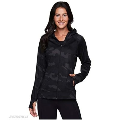 RBX Active Women's Athletic Breathable Lightweight Zip Up Running Jacket with Pockets
