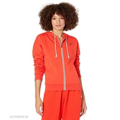 Reebok Womens Training Essentials Fleece Full Zip Hooded Track Top