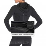 VUTRU Women's Full Zip Hoodie Jacket Slim Fit Hooded Workout Track Running Jacket with Zip Pockets