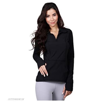 Yogalicious Nude Tech Half Zip Long Sleeve Jacket with Front Pockets