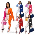 2 Piece Lounge Sets for Women Tracksuits Matching Outfits Long Sleeve Tie Dye Zip Pullover Top and Sweatpants