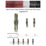 MixMatchy Women's Sports Gym Yoga Workout Activewear Sets Top & Leggings Set