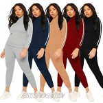 Sweat Suits for Women Set - Casual Long Sleeve Pullover Tops and Pants Sets