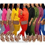 Women's 2 Piece Outfits Tracksuit - Long Sleeve Oversized Sweatshirts + High Waisted Skinny Pants Sweatsuit Jogger Set
