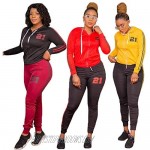 Women's Plus Size Sweat Suits Two Piece Outfits Hoodie Jackets + Skinny Pants