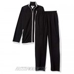 Women’s Striped Sweat Suit Set – 100% Cotton Pants and Jacket Outfit Black/White 02X