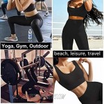 Workout Leggings for Women Butt Lift and Sports Bra-2 pack Workout Set Tank Top Tummy Control Yoga Pants