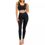 Workout Leggings for Women Butt Lift and Sports Bra-2 pack Workout Set Tank Top Tummy Control Yoga Pants