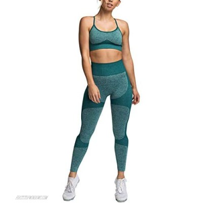 Workout Sets for Women 2 Piece Sports Bra and Yoga Leggings Gym Clothes Athletic Sets