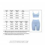 Yoga Outfit for Women Seamless 2 Piece Workout Sets Gym High Waist Leggings with Sport Bra