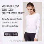 AS ROSE RICH Long Sleeve Crop Top - Long Sleeve Crop Tops for Women - Pullover Athletic Tops