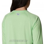 Columbia PFG Women’s Tidal Tee II Long Sleeve Shirt Breathable Quick Drying Lime Glow/White Logo XX-Large