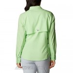Columbia Women's PFG Tamiami II Long Sleeve Shirt UV Sun Protection Moisture Wicking Fabric Lime Glow Large