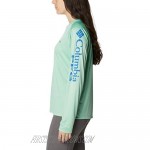 Columbia Women's Tidal Tee II Long Sleeve Kelp/Stormy Blue Logo XX-Large